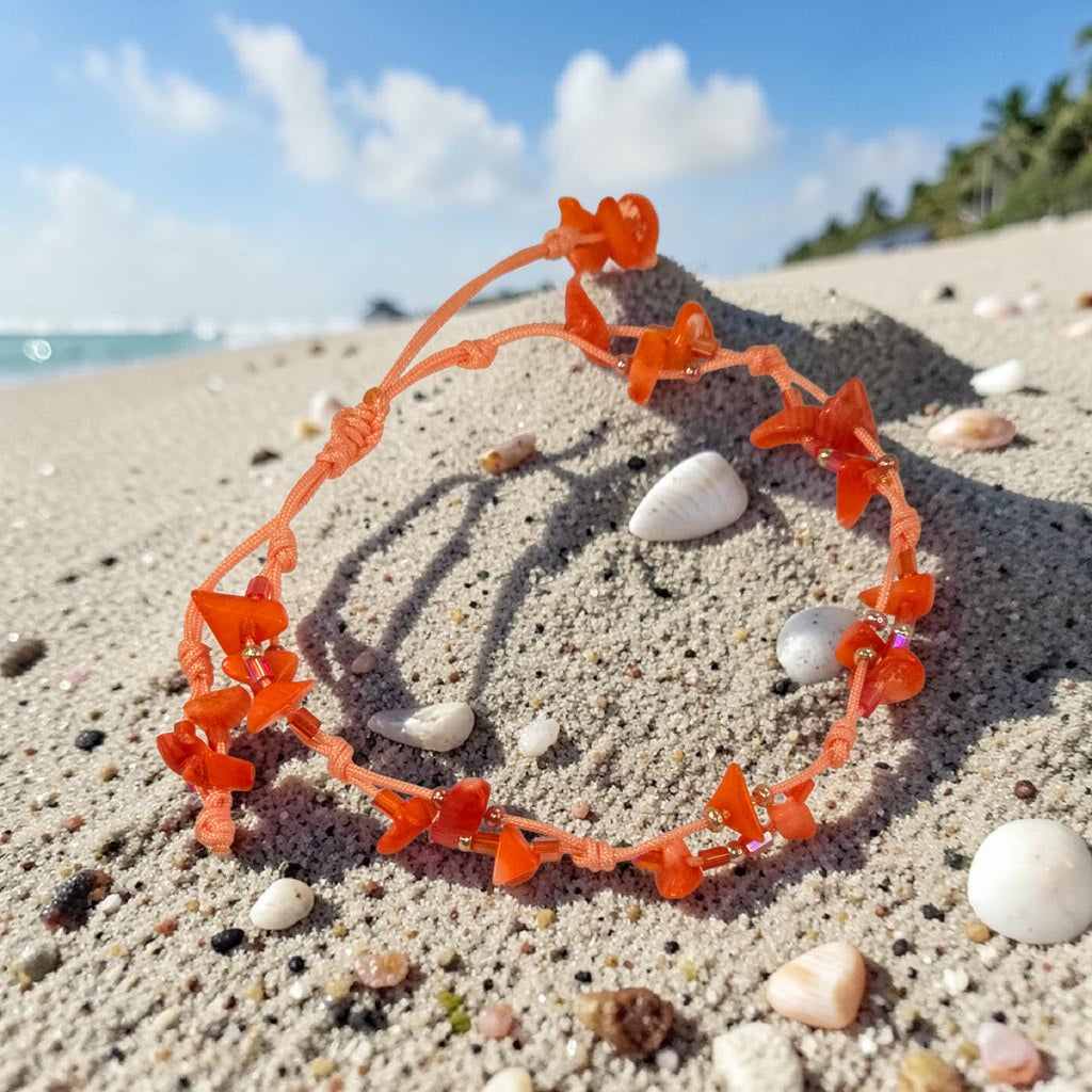 Pulsera "Destello Coral"
